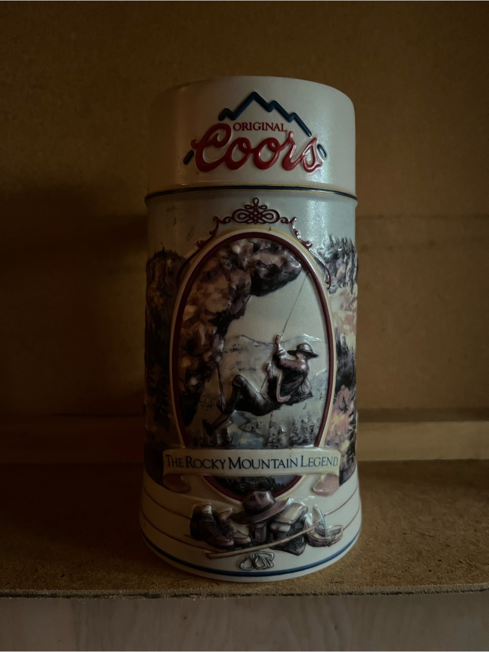 Coors Original 1994 Beer Stein Rocky Mountain Legend 7”